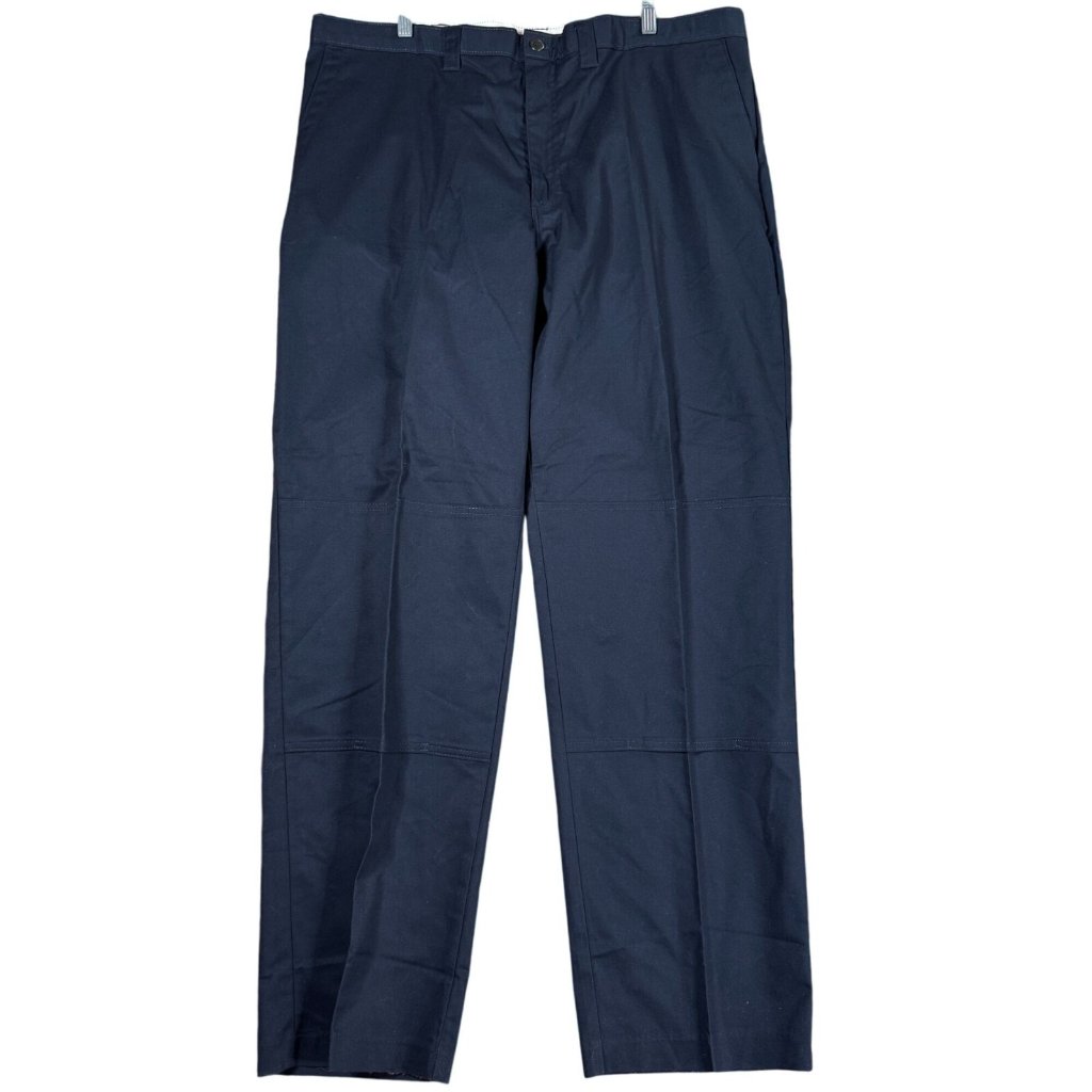Dickies New Flat Front Work Pants Durable Knee Men 42x34 Blue